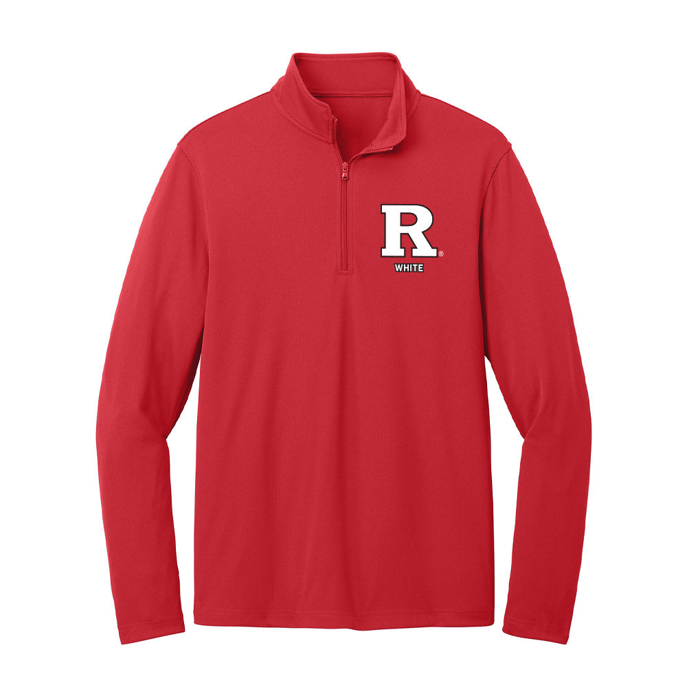 Rutgers - NCAA Football : Taj White - Lightweight Quarter Zip Jacket-0