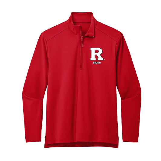 Rutgers - NCAA Women's Track & Field : Celine-Jada Brown - Premium Quarter Zip Jacket-0