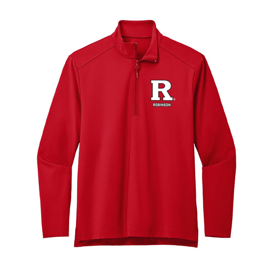 Rutgers - NCAA Men's Track & Field : Sincere Robinson - Premium Quarter Zip Jacket-0