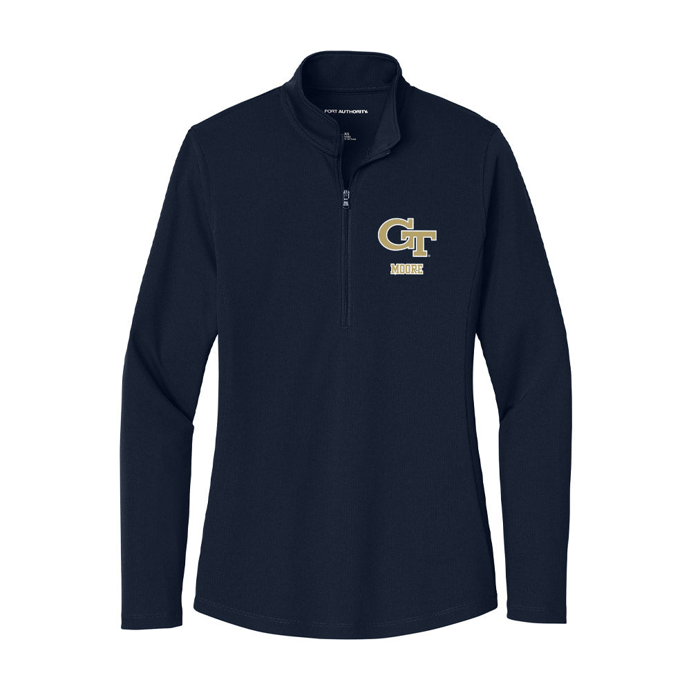 Georgia Tech - NCAA Football : Harrison Moore - Women's Lightweight Quarter Zip Jacket-0