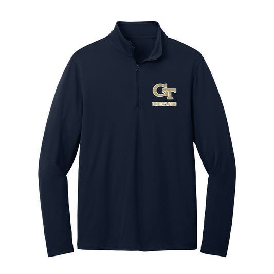Georgia Tech - NCAA Baseball : Cooper Underwood - Lightweight Quarter Zip Jacket-0