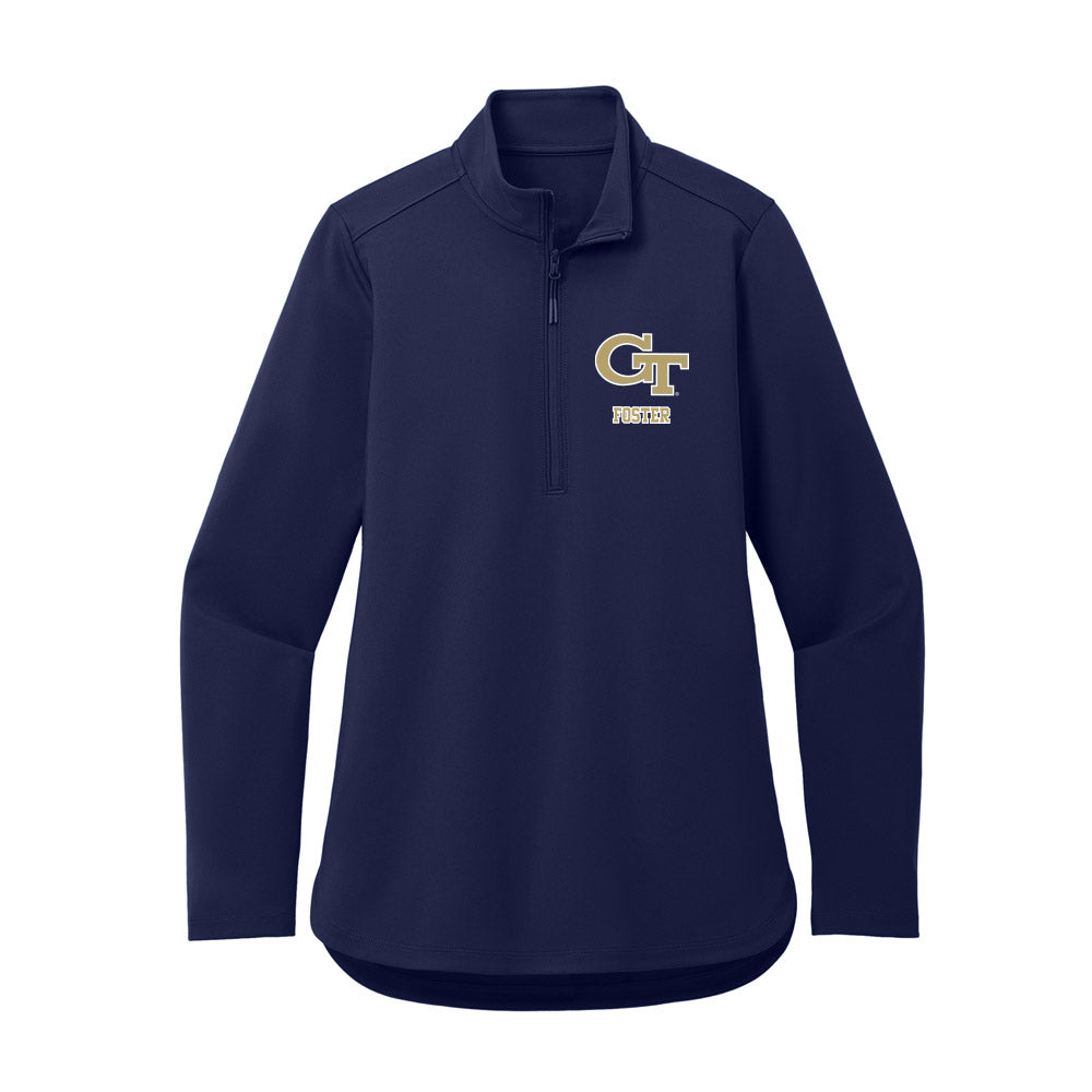 Georgia Tech - NCAA Women's Basketball : La'Nya Foster - Women's Premium Quarter Zip Jacket-0