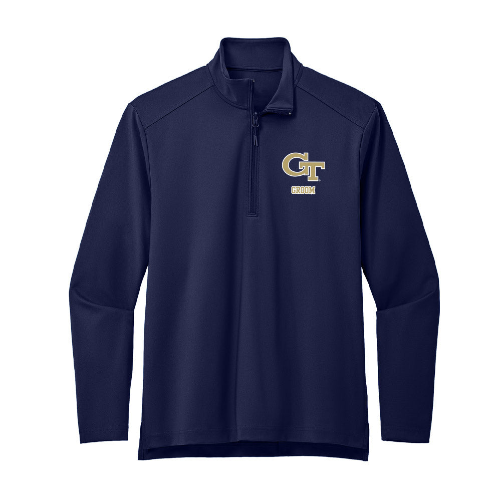 Georgia Tech - NCAA Women's Volleyball : Anika Groom - Premium Quarter Zip Jacket-0