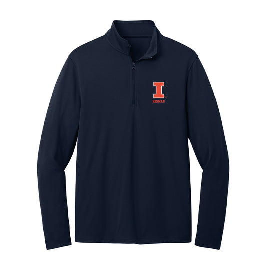 Illinois - NCAA Wrestling : Jackson Herman - Lightweight Quarter Zip Jacket-0