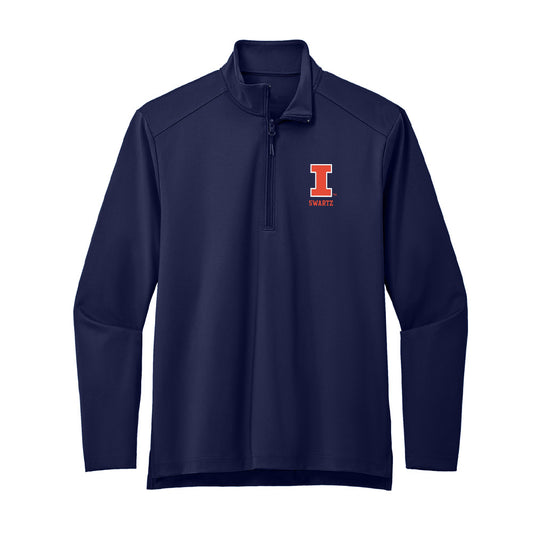 Illinois - NCAA Baseball : Jake Swartz - Premium Quarter Zip Jacket-0