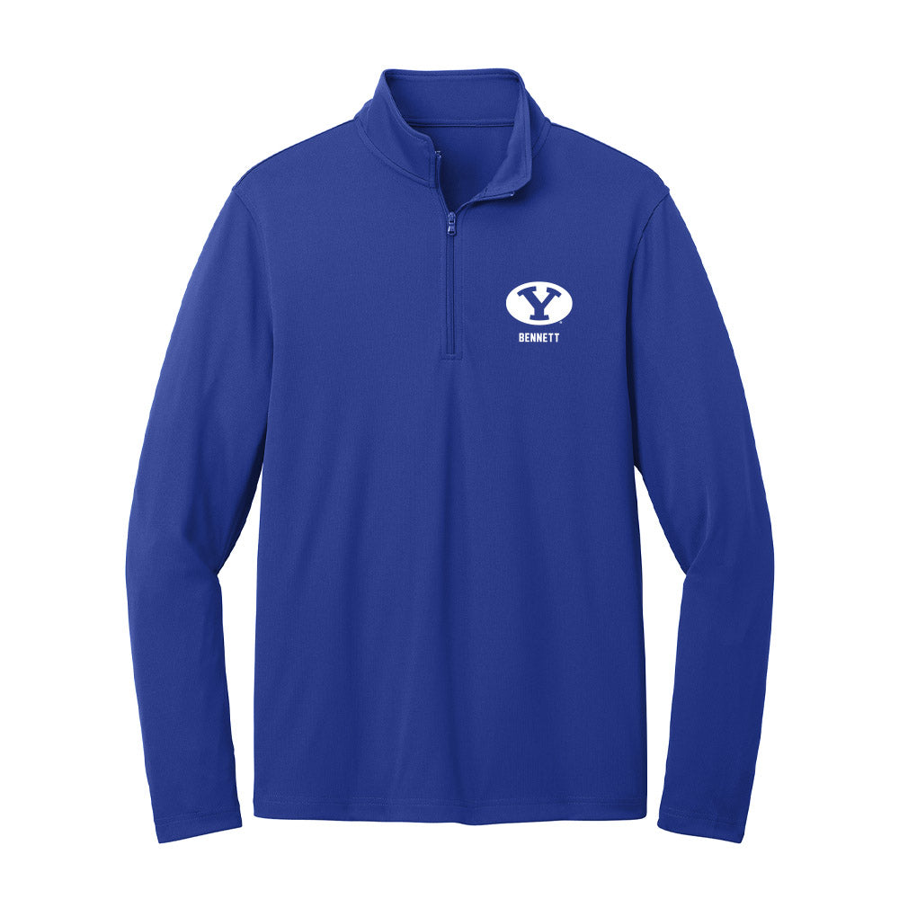 BYU - NCAA Women's Swimming & Diving : Taylor Bennett - Lightweight Quarter Zip Jacket-0