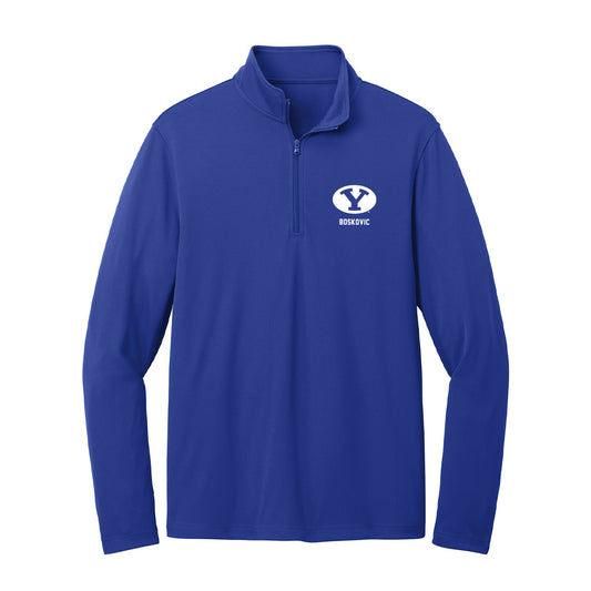 BYU - NCAA Men's Basketball : Mihailo Boskovic - Lightweight Quarter Zip Jacket-0