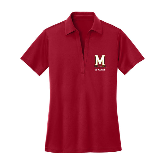 Maryland - NCAA Men's Soccer : Brian St Martin - Women's Activewear Polo Shirt-0
