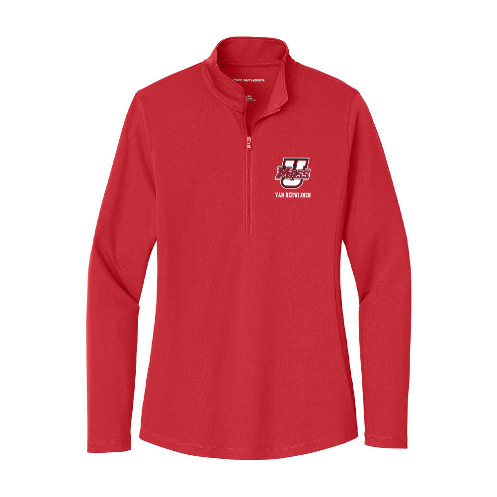 UMass - NCAA Women's Field Hockey : Myrte van Herwijnen - Women's Lightweight Quarter Zip Jacket-0