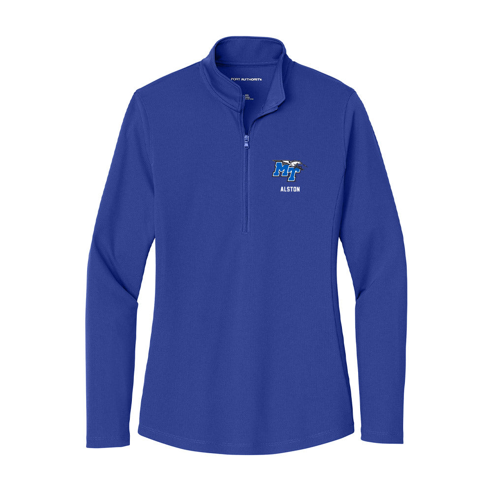 MTSU - NCAA Men's Basketball : Torey Alston - Women's Lightweight Quarter Zip Jacket-0