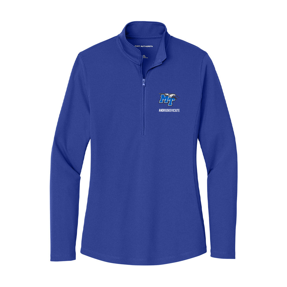 MTSU - NCAA Women's Soccer : Aive Andriuskeviciute - Women's Lightweight Quarter Zip Jacket-0