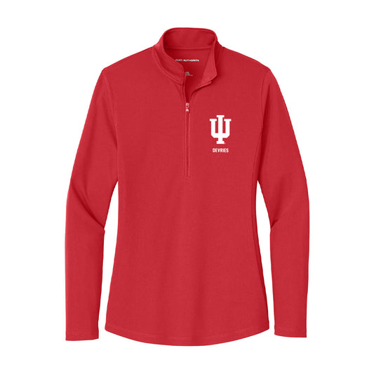 Indiana - NCAA Men's Basketball : Tucker DeVries - Women's Lightweight Quarter Zip Jacket-0