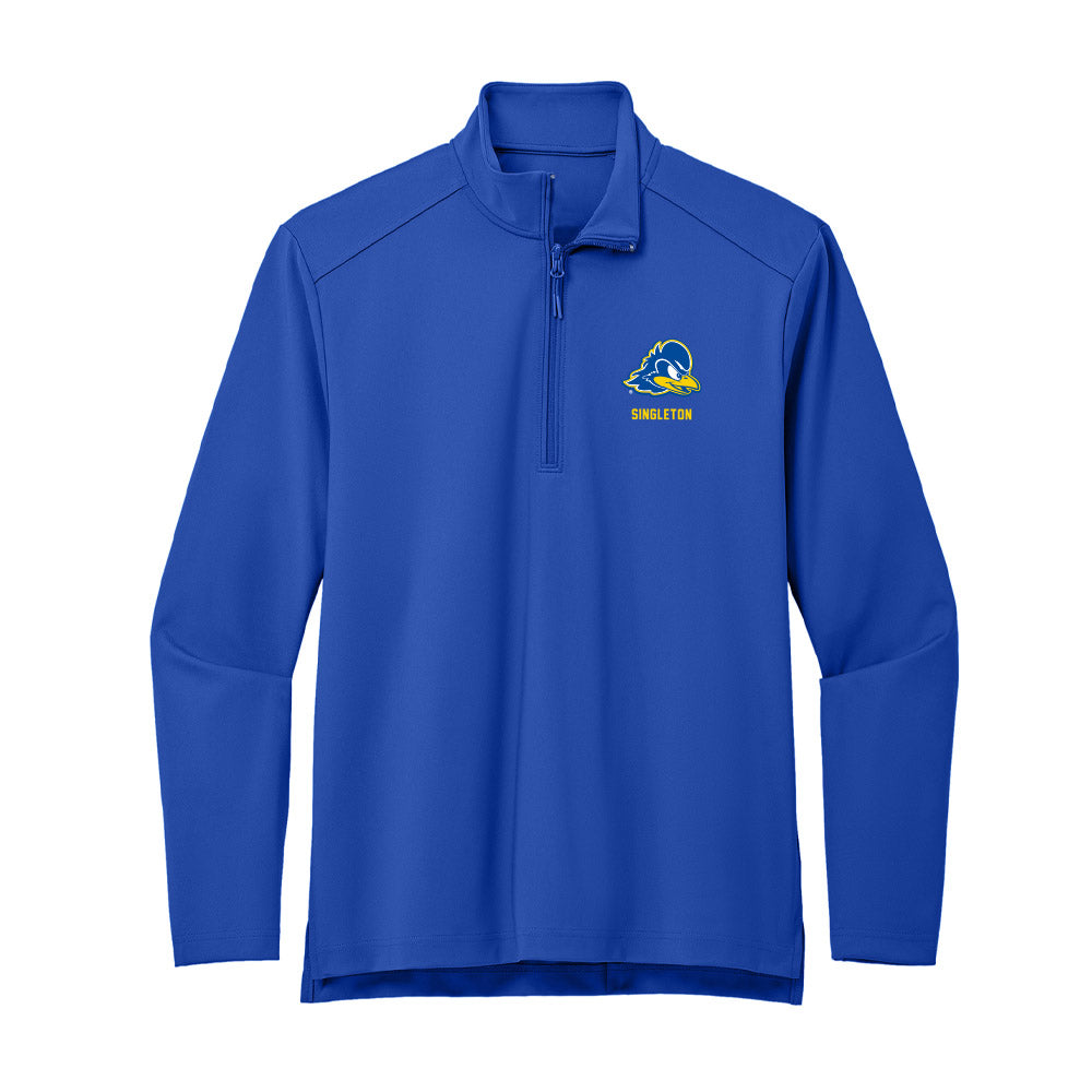 Delaware - NCAA Football : Kaeden Singleton - Premium Quarter Zip Jacket-0