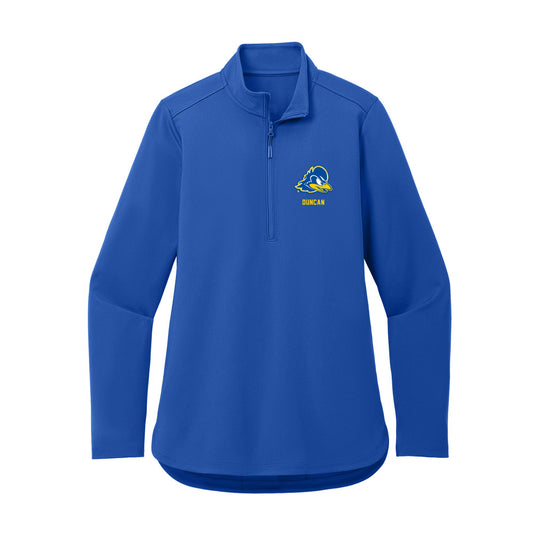 Delaware - NCAA Men's Lacrosse : Drew Duncan - Women's Premium Quarter Zip Jacket-0