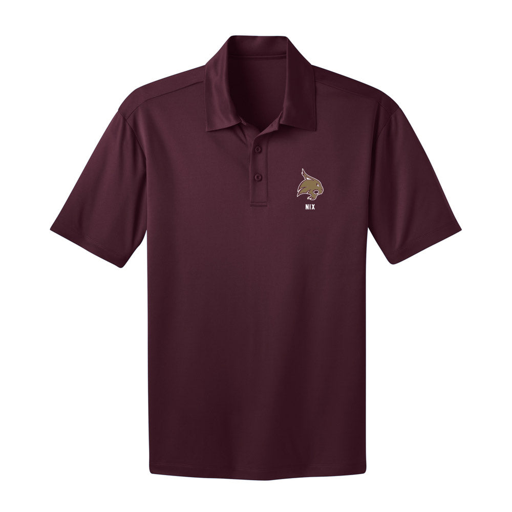 Texas State - NCAA Men's Basketball : Chris Nix - Activewear Polo Shirt-0