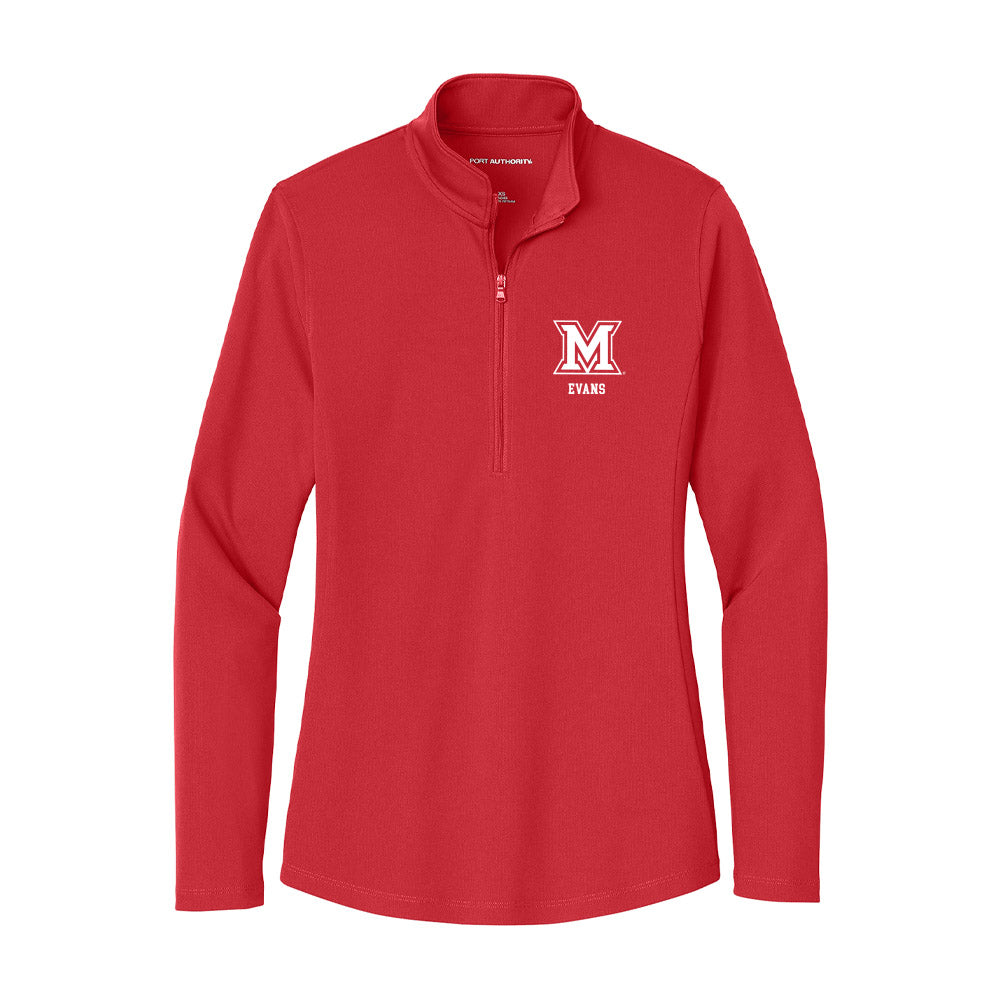 Miami of Ohio - NCAA Football : Luke Evans - Women's Lightweight Quarter Zip Jacket-0