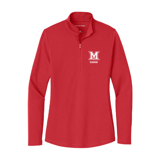 Miami of Ohio - NCAA Men's Basketball : Tyler Robbins - Women's Lightweight Quarter Zip Jacket-0