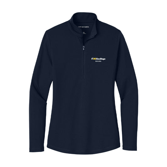 UCSD - NCAA Men's Track & Field : Christian Magana - Women's Lightweight Quarter Zip Jacket-0