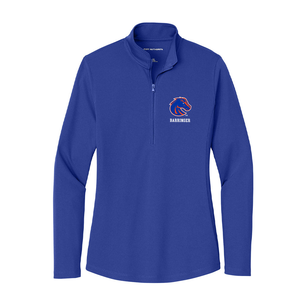 Boise State - NCAA Men's Basketball : Vince Barringer - Women's Lightweight Quarter Zip Jacket-0