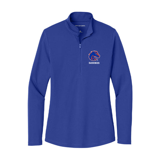 Boise State - NCAA Men's Basketball : Vince Barringer - Women's Lightweight Quarter Zip Jacket-0