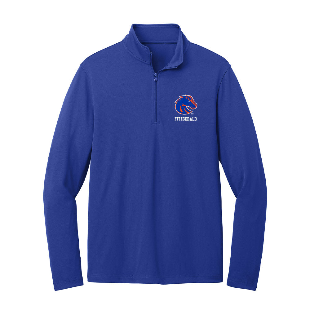Boise State - NCAA Men's Track & Field : Angus Fitzgerald - Lightweight Quarter Zip Jacket-0