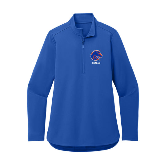 Boise State - NCAA Men's Track & Field : Christian Graham - Women's Premium Quarter Zip Jacket-0