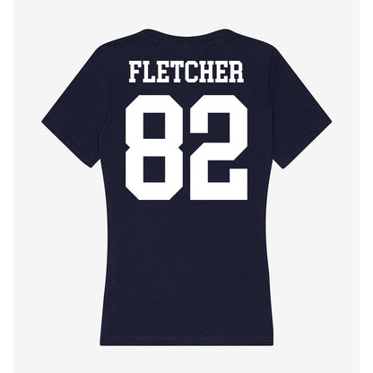 Kent State - NCAA Football : ZyAire Fletcher - Women's V-Neck T-Shirt-1