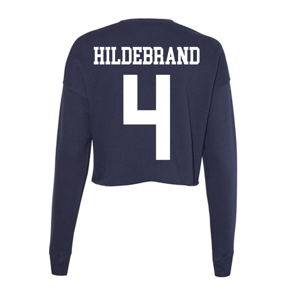 Kent State - NCAA Women's Basketball : Journey Hildebrand - Women's Cropped Crew Fleece-1