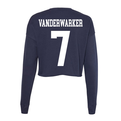 Kent State - NCAA Men's Basketball : Landon Vanderwarker - Women's Cropped Crew Fleece-1