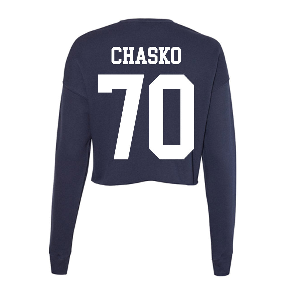 Kent State - NCAA Football : Hudson Chasko - Women's Cropped Crew Fleece-1