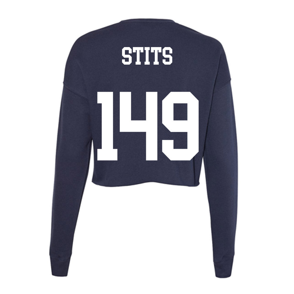 Kent State - NCAA Wrestling : Silas Stits - Women's Cropped Crew Fleece-1