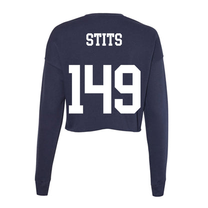 Kent State - NCAA Wrestling : Silas Stits - Women's Cropped Crew Fleece-1
