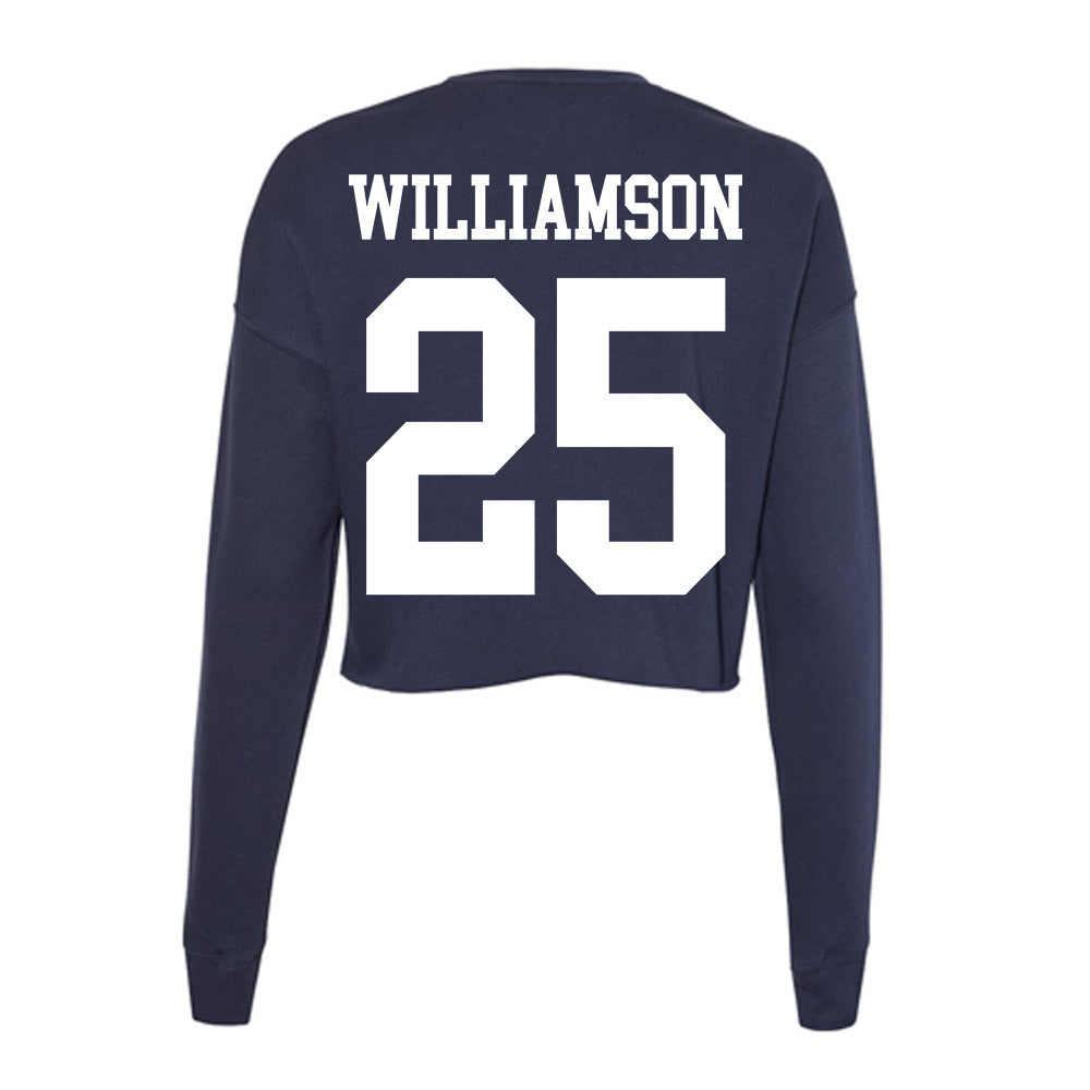 Kent State - NCAA Men's Basketball : Jahari Williamson - Women's Cropped Crew Fleece-1