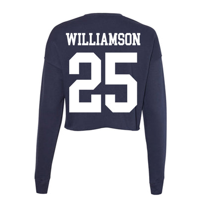 Kent State - NCAA Men's Basketball : Jahari Williamson - Women's Cropped Crew Fleece-1