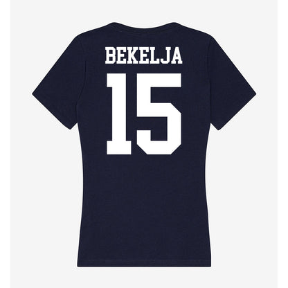Kent State - NCAA Men's Basketball : Mike Bekelja - Women's V-Neck T-Shirt-1