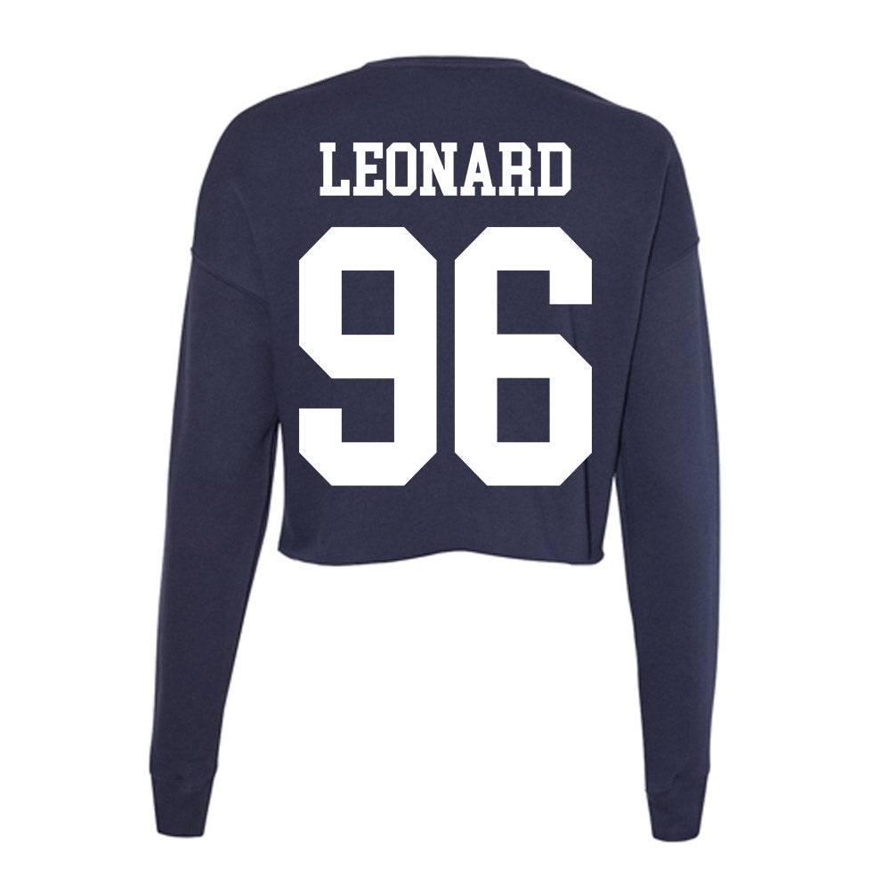 Kent State - NCAA Football : Sean Leonard - Women's Cropped Crew Fleece-1