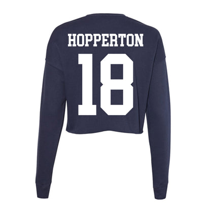 Kent State - NCAA Football : Hunter Hopperton - Women's Cropped Crew Fleece-1