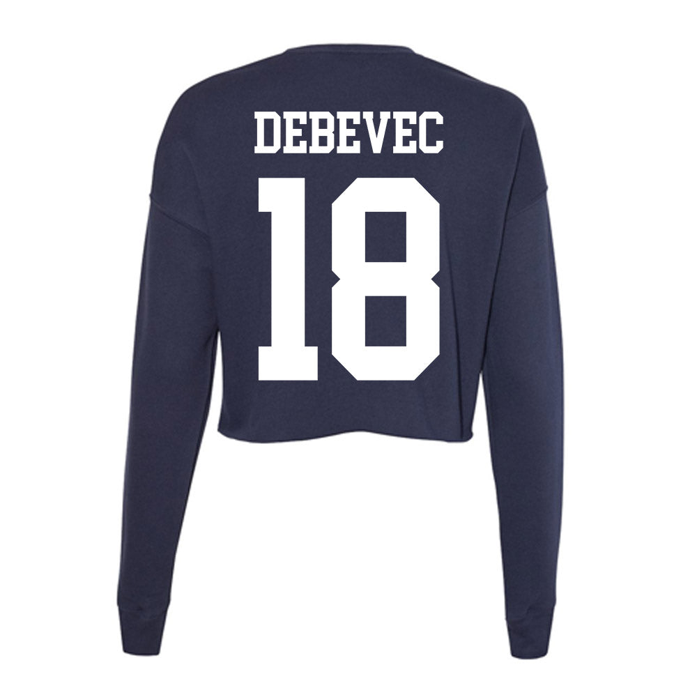 Kent State - NCAA Women's Volleyball : Abbey Debevec - Women's Cropped Crew Fleece-1