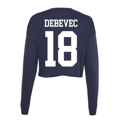 Kent State - NCAA Women's Volleyball : Abbey Debevec - Women's Cropped Crew Fleece-1