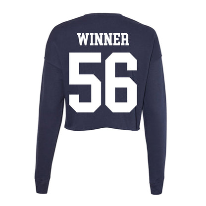 Kent State - NCAA Football : John Winner - Women's Cropped Crew Fleece-1