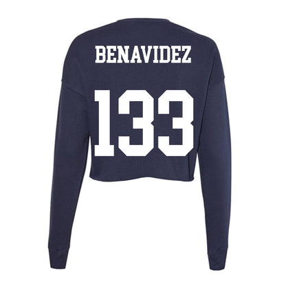 Kent State - NCAA Wrestling : Adan Benavidez - Women's Cropped Crew Fleece-1