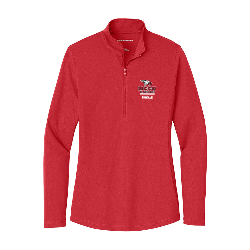 NCCU - NCAA Men's Cross Country : Isaiah Bowman - Women's Lightweight Quarter Zip Jacket-0