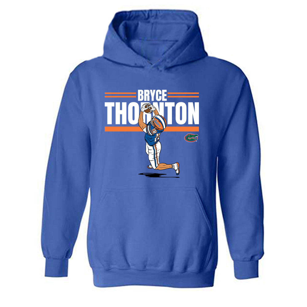 Florida - NCAA Football : Bryce Thornton - Individual Caricature Hooded Sweatshirt-0
