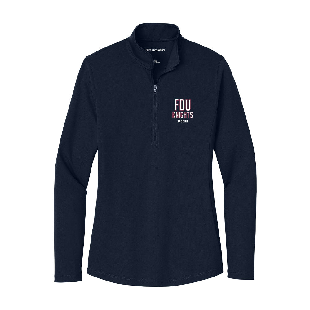 FDU - NCAA Men's Basketball : Sean Moore - Women's Lightweight Quarter Zip Jacket-0