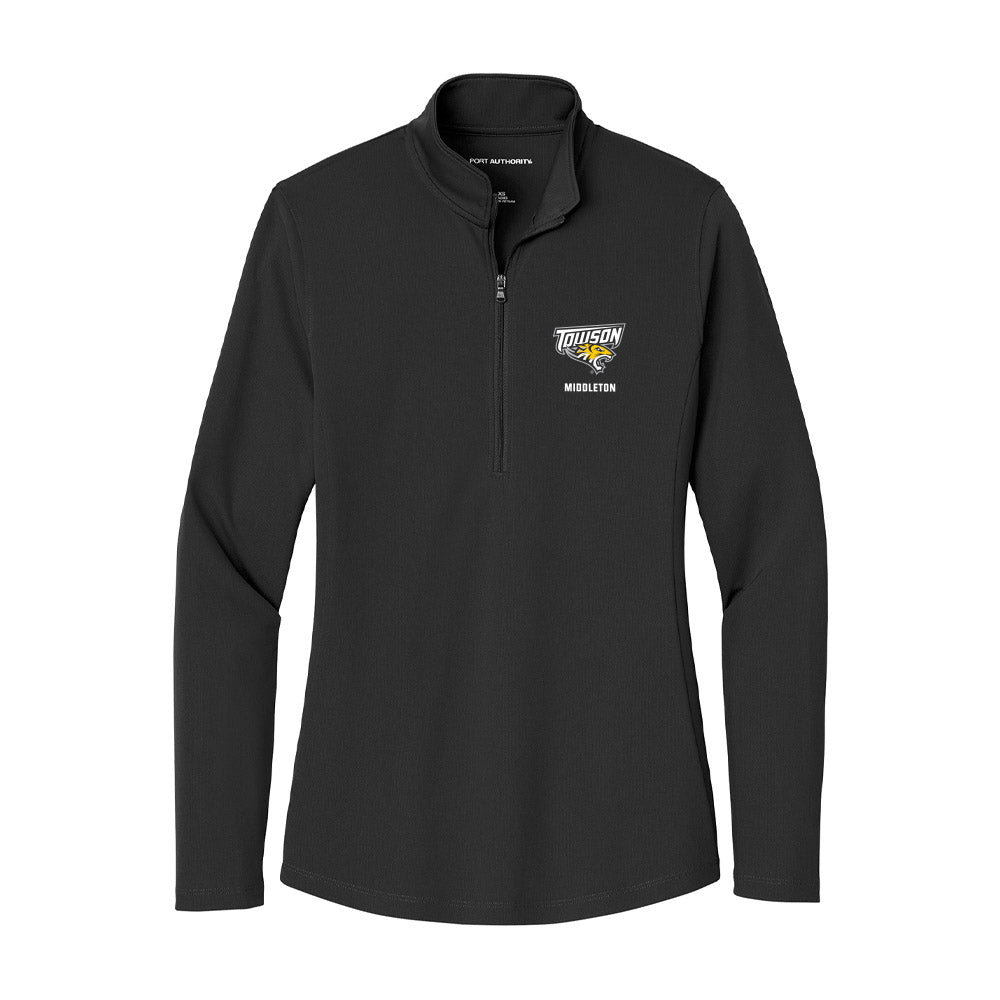 Towson - NCAA Football : William Middleton - Women's Lightweight Quarter Zip Jacket-0