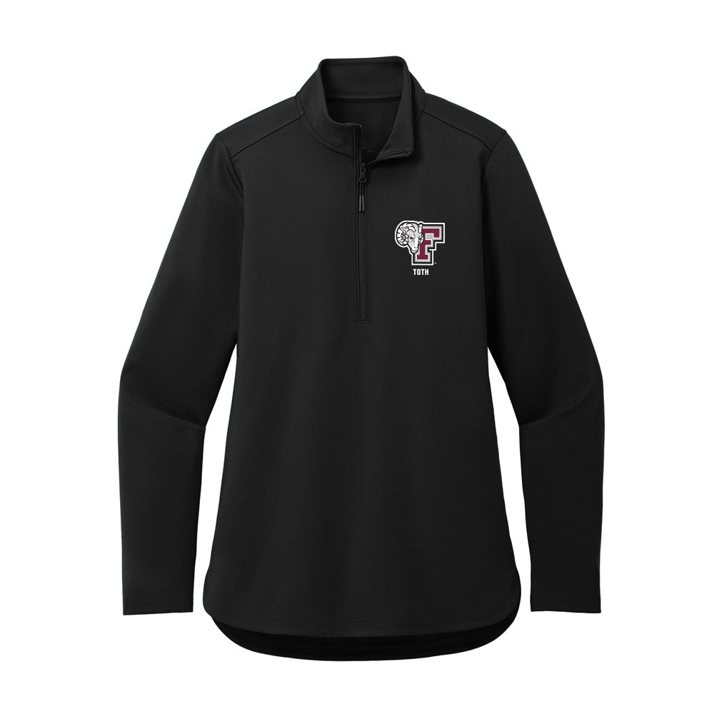 Fordham - NCAA Men's Water Polo : Andras Toth - Women's Premium Quarter Zip Jacket-0