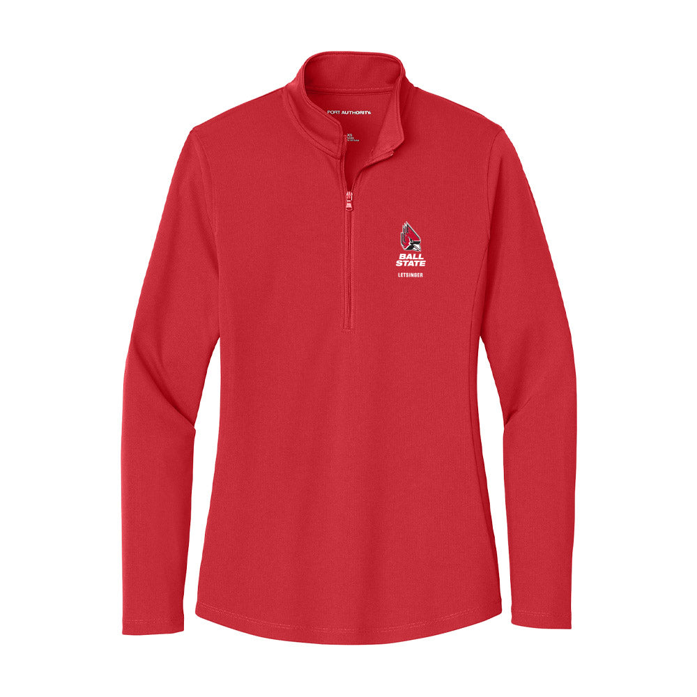 Ball State - NCAA Baseball : Lucas Letsinger - Women's Lightweight Quarter Zip Jacket-0