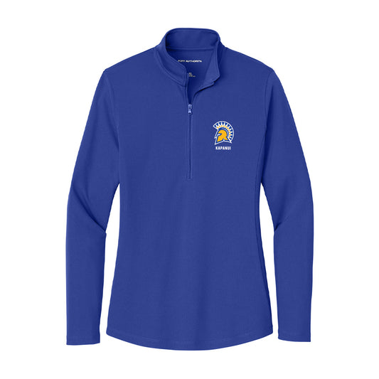 SJSU - NCAA Football : Champ Kapanui - Women's Lightweight Quarter Zip Jacket-0