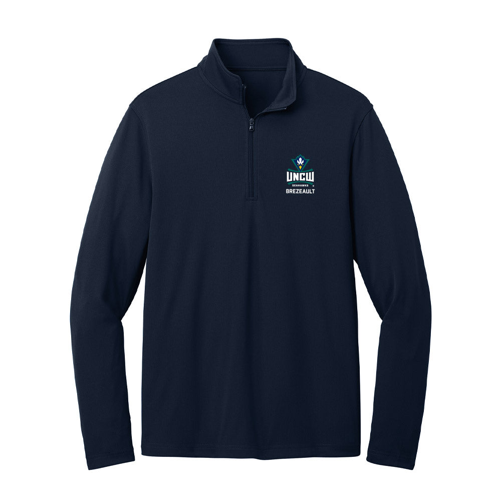 UNC Wilmington - NCAA Women's Volleyball : Alexa Brezeault - Lightweight Quarter Zip Jacket-0