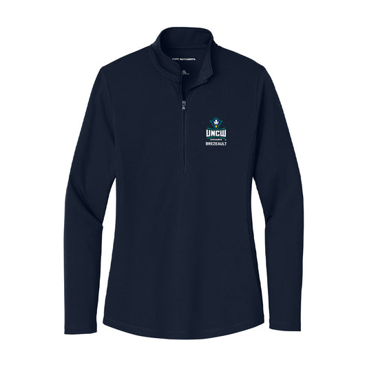 UNC Wilmington - NCAA Women's Volleyball : Alexa Brezeault - Women's Lightweight Quarter Zip Jacket-0